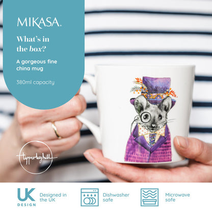 Mikasa Tipperleyhill Mouse Print Porcelain Mug 380ml