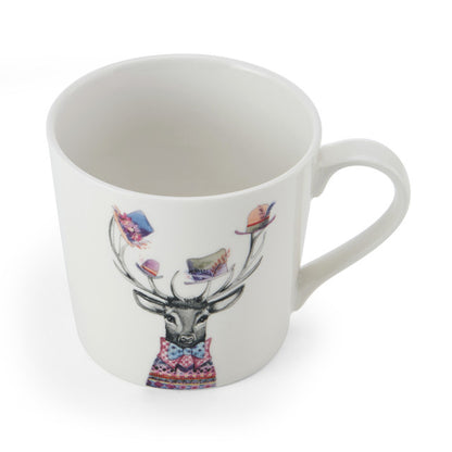 Mikasa Tipperleyhill Stag Print Porcelain Mug 380ml