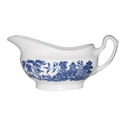Queen's by Churchill Blue Willow Gravy Boat