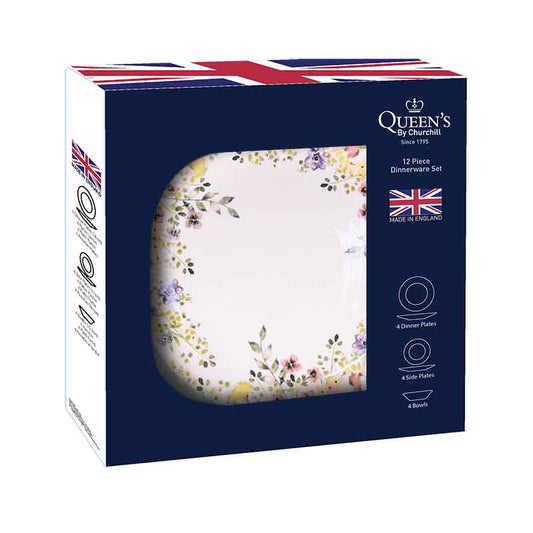Queen's by Churchill Wildflower Bloom 12pc Dinnerware Set
