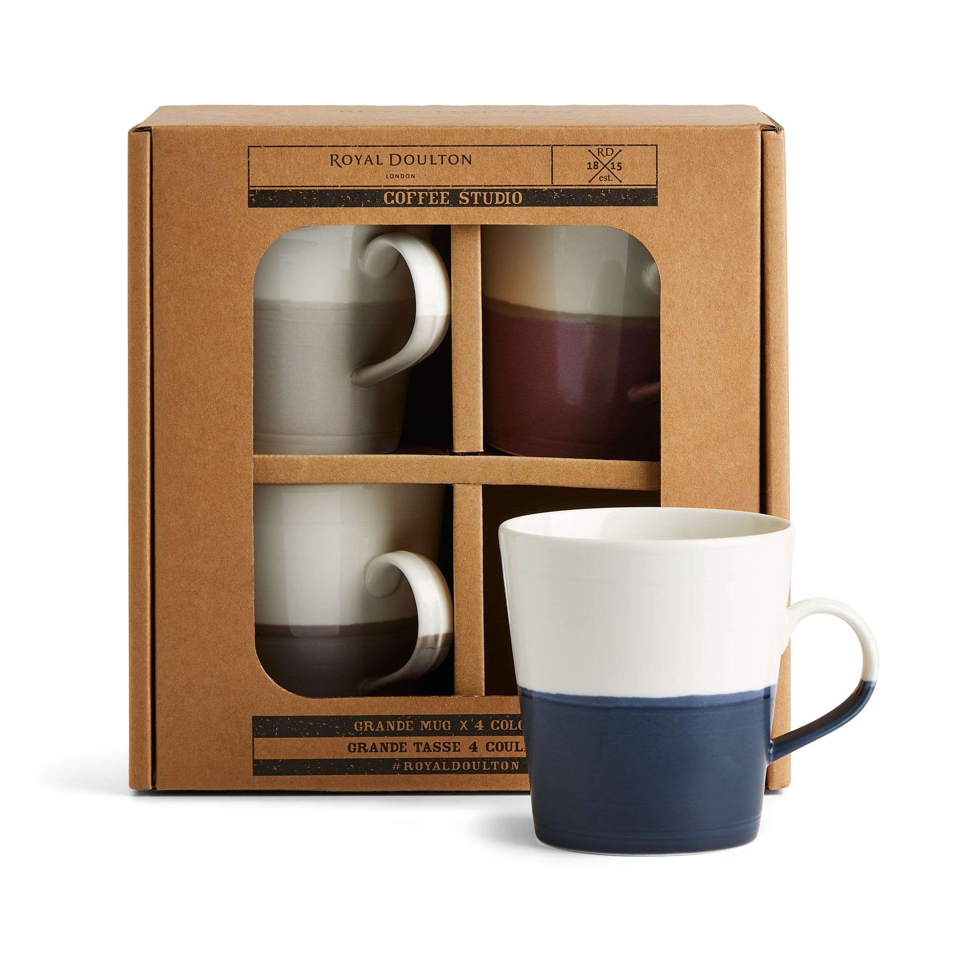 Royal Doulton 1815 Coffee Studio Mug Grande (Set of 4) – Kings & Queens
