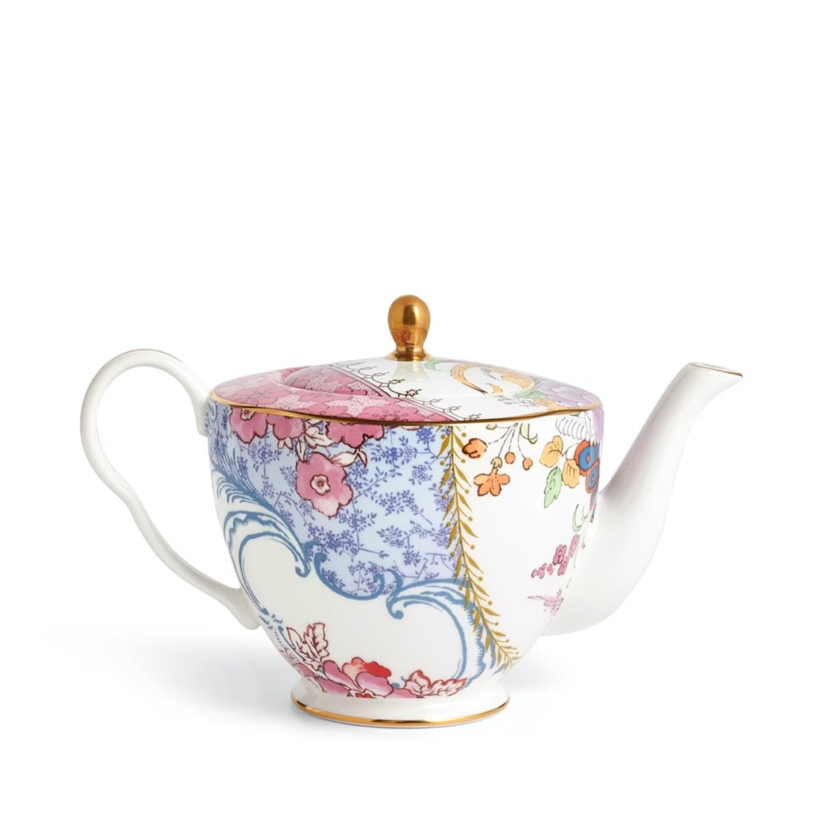 Unique Wedgwood butterfly bloom pink and white teapot sale