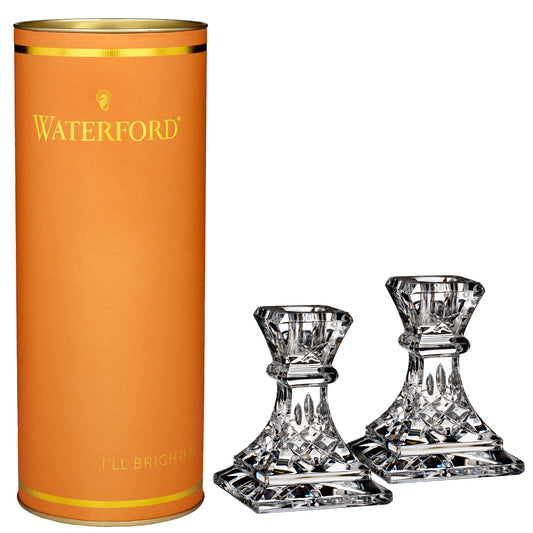 Waterford Giftology Lismore 10cm Candlestick, Set of 2