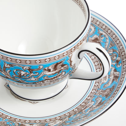 Wedgwood Florentine Turquoise Leigh Teacup And Saucer