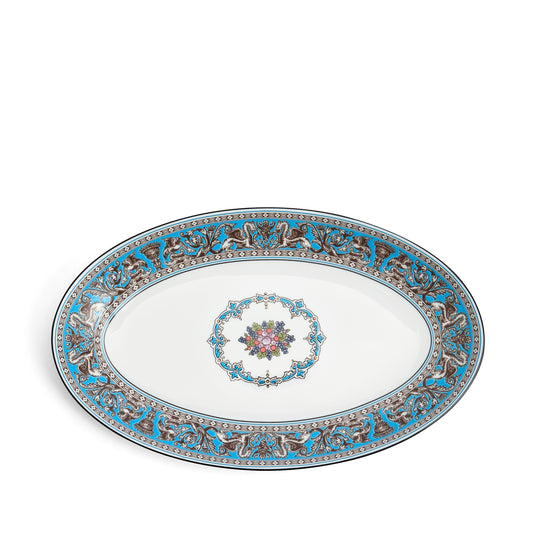 Wedgwood Florentine Turquoise Oval Dish 26cm