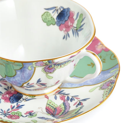 Wedgwood Butterfly Bloom Green Teacup and Saucer