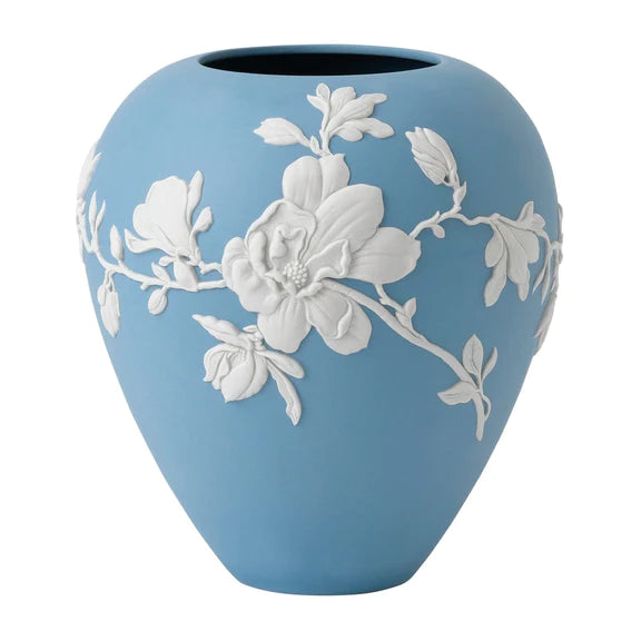 Wedgwood Jasperware Magnolia Blossom blue vase