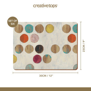 Creative Tops Retro Spot Pack Of 6 Premium Placemats