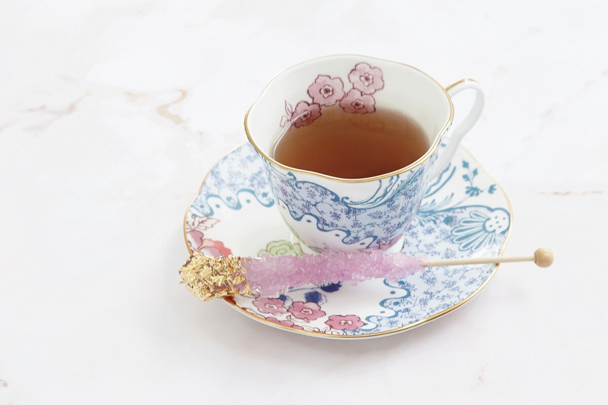 designer tea cup and saucer