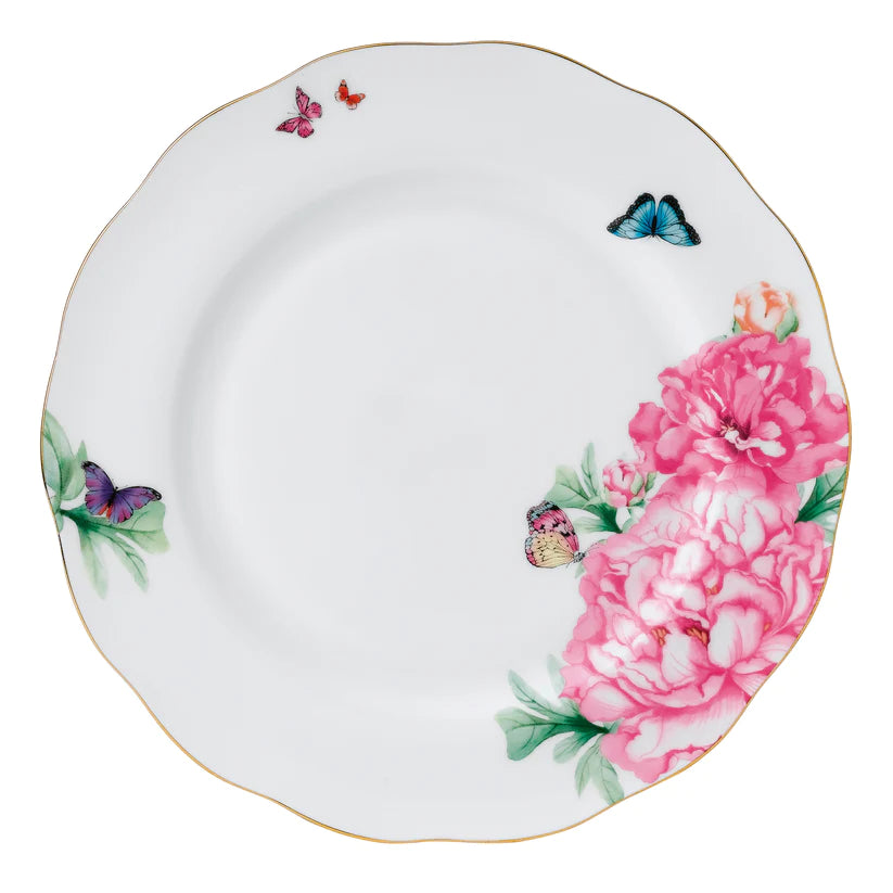 Floral large dinner plates set