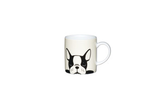 KitchenCraft 80ml Porcelain French Bulldog Espresso Cup - Set of 6