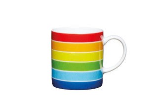 KitchenCraft 80ml Porcelain Rainbow Espresso Cup - Set of 6