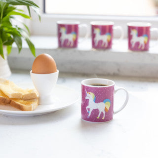 KitchenCraft 80ml Porcelain Unicorn Espresso Cup - Set of 6