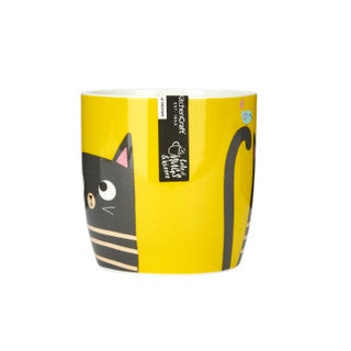 KitchenCraft China 425ml Cat Barrel Shaped Mug - Set of 4