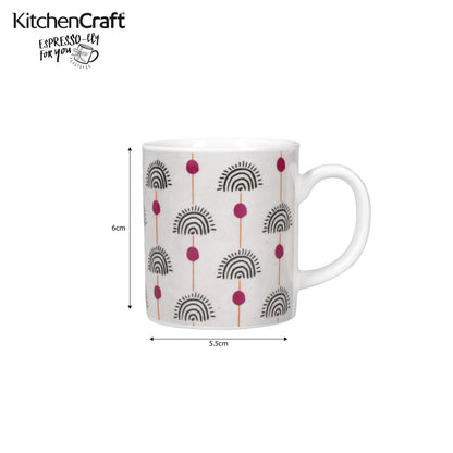 KitchenCraft Espresso Mug Exotic Rainbow Design