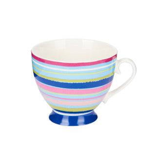 KitchenCraft Set of Four China Bright Stripe Mugs