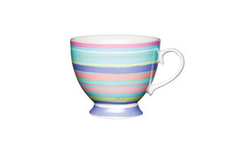 KitchenCraft Set of Four China Bright Stripe Mugs