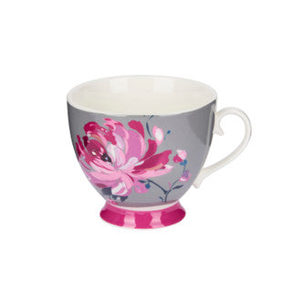 KitchenCraft Set of Four China Pink Flower Mugs
