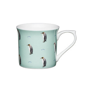 KitchenCraft Set of Four Fluted China Penguin Mugs