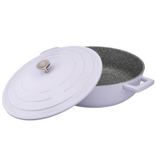 MasterClass Cast Aluminium Shallow Casserole Dish 4L Lavender