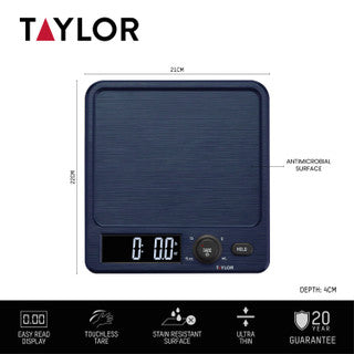 Taylor Pro Antibacterial Digital Dual Kitchen Scale, 5kg
