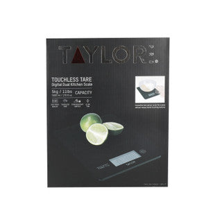 Taylor Pro Digital Cooking Scales with Touchless Tare, Black, 5kg / 5000ml Capacity