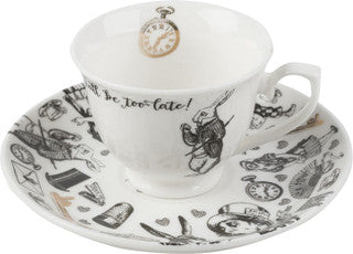 Victoria And Albert Alice In Wonderland Espresso Cup And Saucer