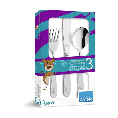 Teddy 3 Piece Children's Cutlery Set by Amefa