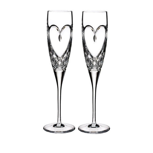 Waterford Waterford Love True Love Champagne Flute, Set of 2
