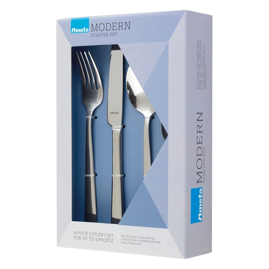 Bliss 16 piece Modern Cutlery Box Set by Amefa