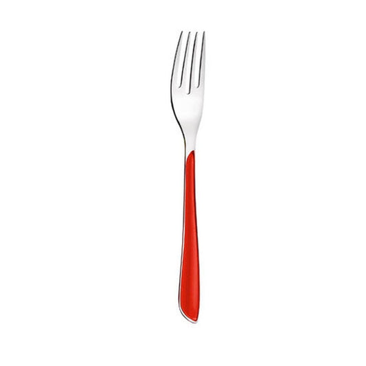 Eclat Red Table Fork by Amefa