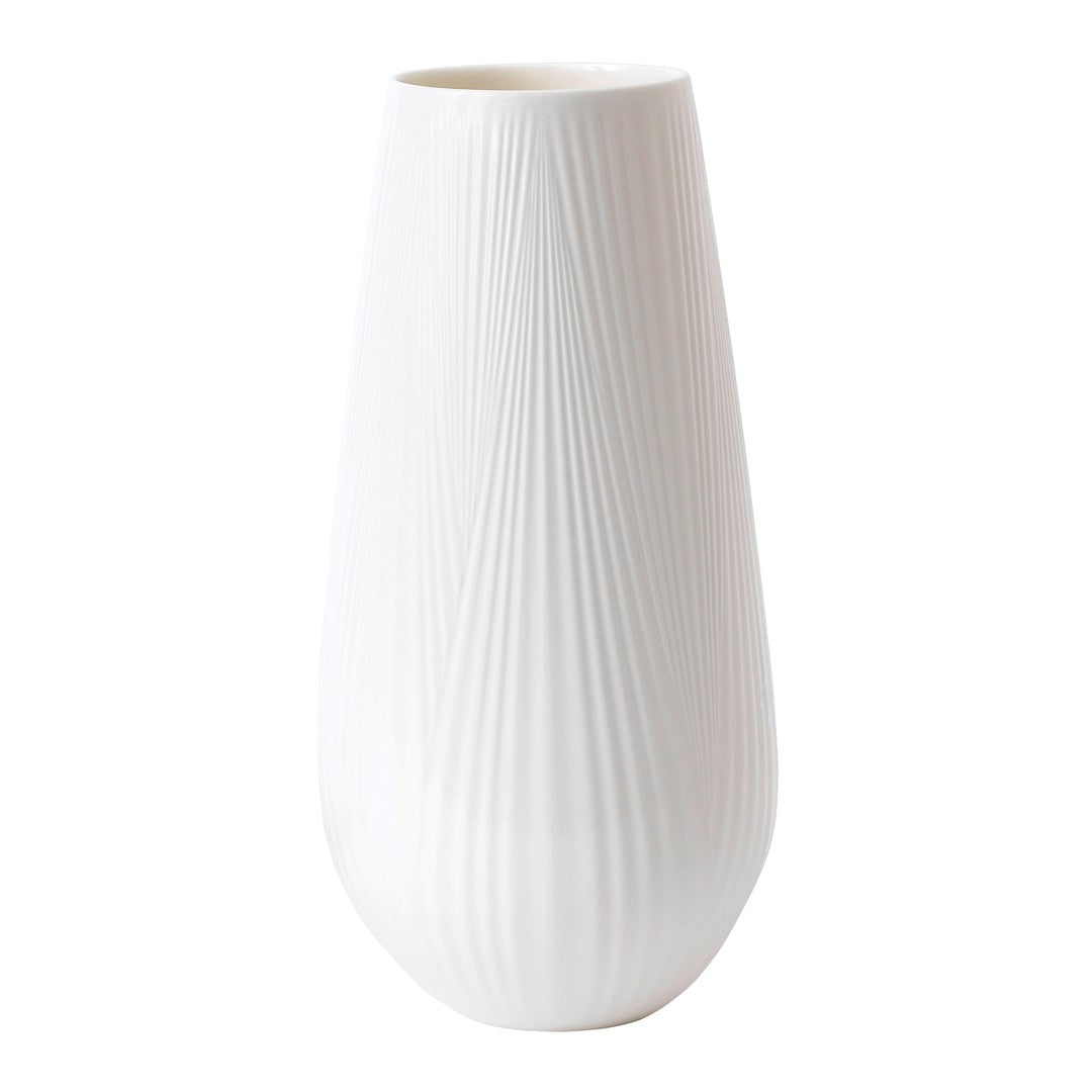 Wedgwood White Folia Tall Vase 30cm