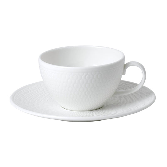 Wedgwood Gio Round Espresso Cup & Saucer Boxed White