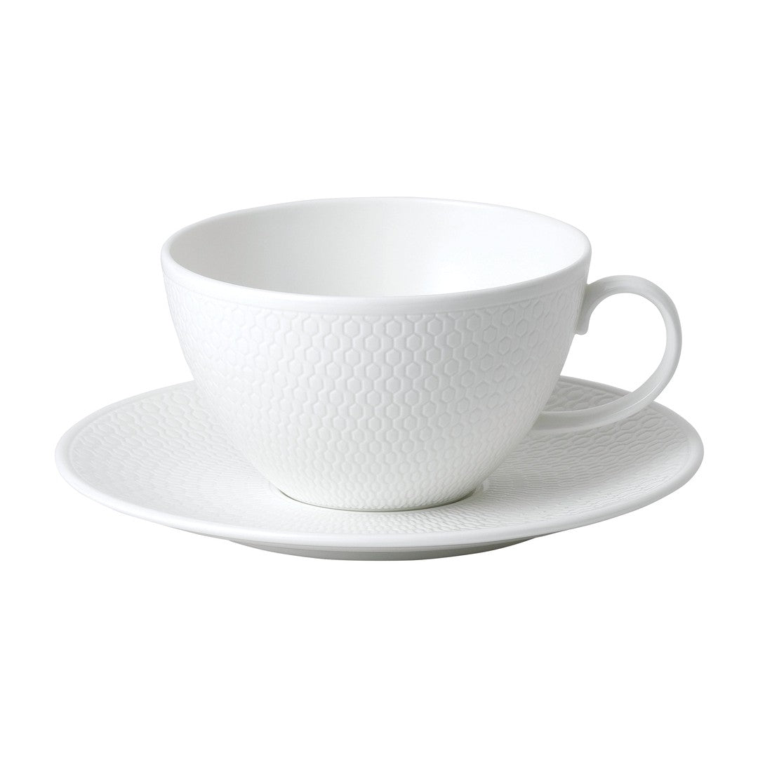 Wedgwood Gio Breakfast Cup & Saucer Boxed White