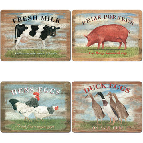 Martin Wiscombe Tablemats Set of 4 Farm Yard