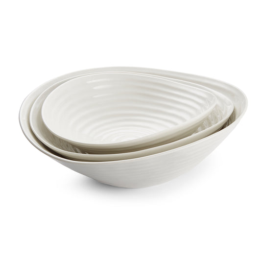 Sophie Conran for Portmeirion White Salad Bowls set of 3