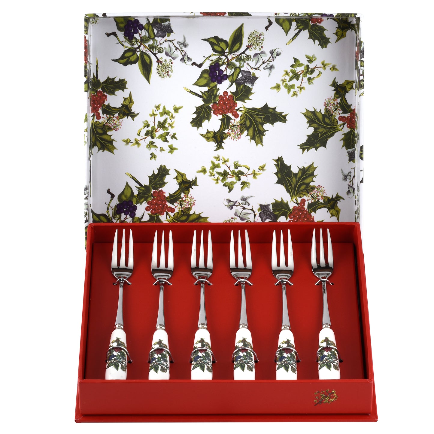 Portmeirion Holly & Ivy Pastry Fork Set of 6