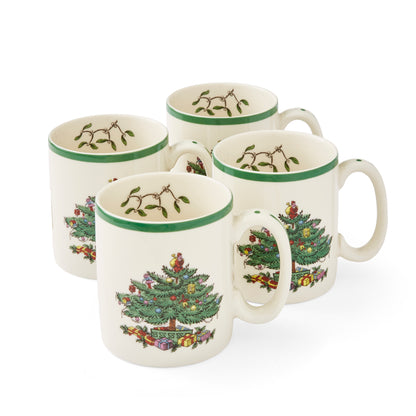 Spode Christmas Tree Set of 4 Mugs