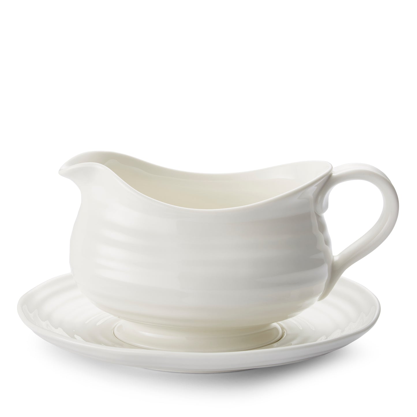 Sophie Conran for Portmeirion White Gravy Boat and Stand