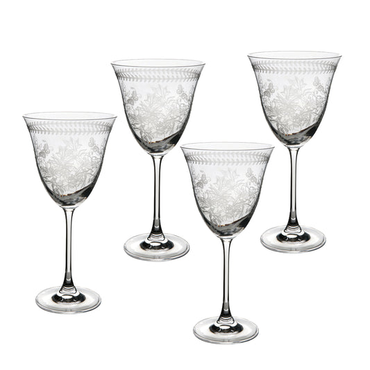 Portmeirion Botanic Garden Crystal Wine Glass Set of 4