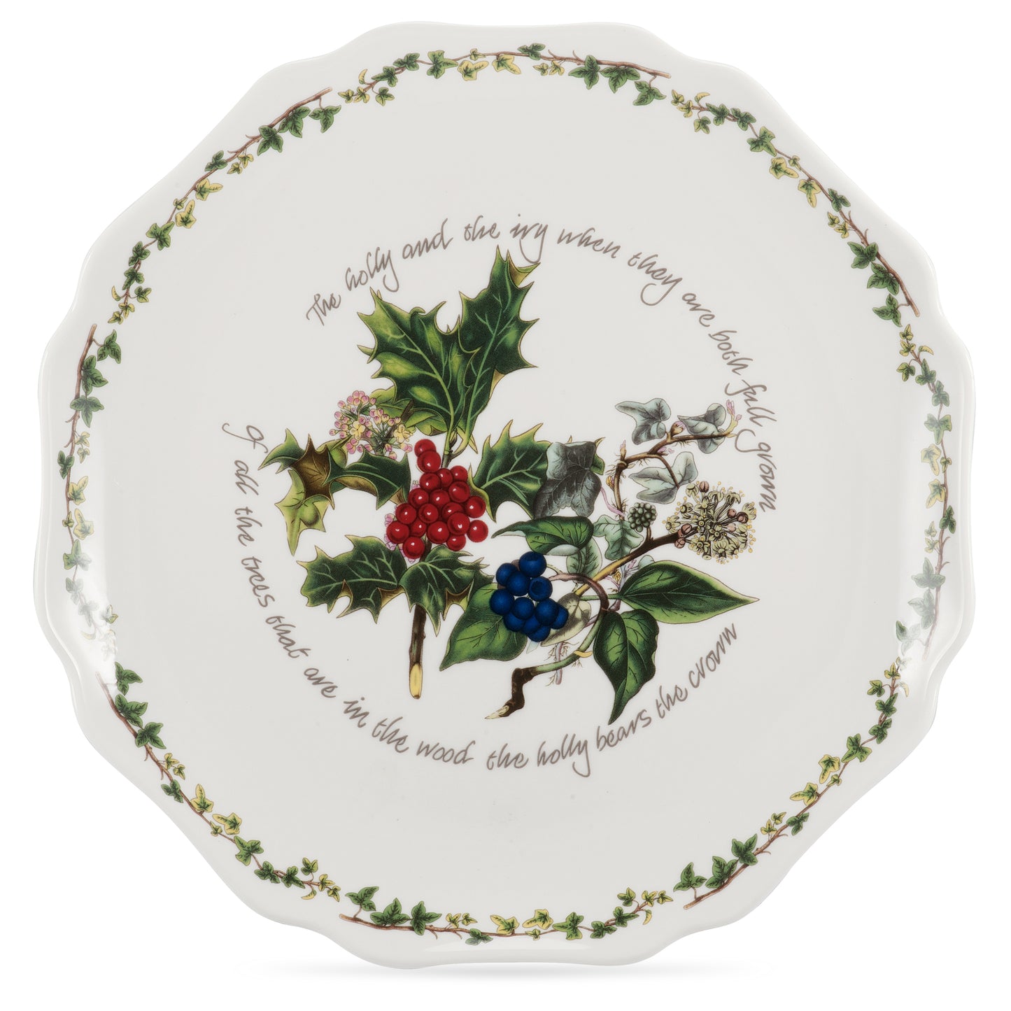 Portmeirion Holly and Ivy Scalloped Platter