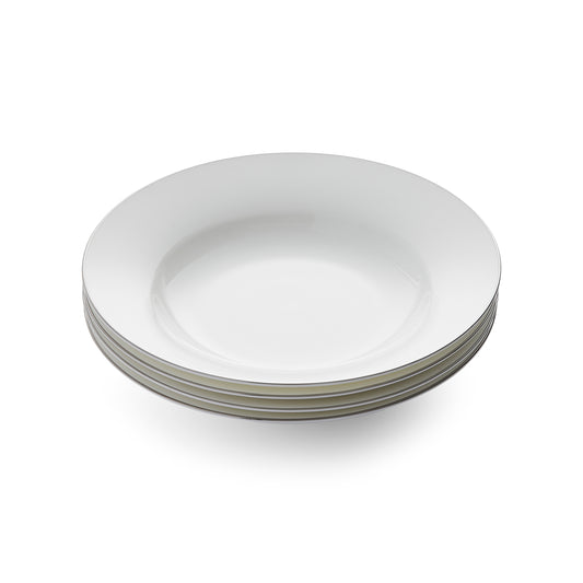 Royal Worcester Serendipity Platinum Soup Plate Set of 4