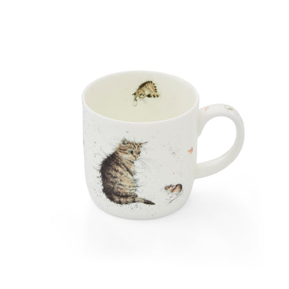 Royal Worcester Wrendale Designs Cat and Mouse Fine Bone China Mug - Set of 6