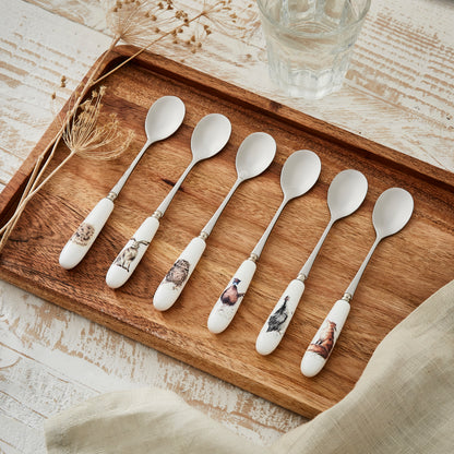 Royal Worcester Wrendale Designs Tea Spoons Set of 6