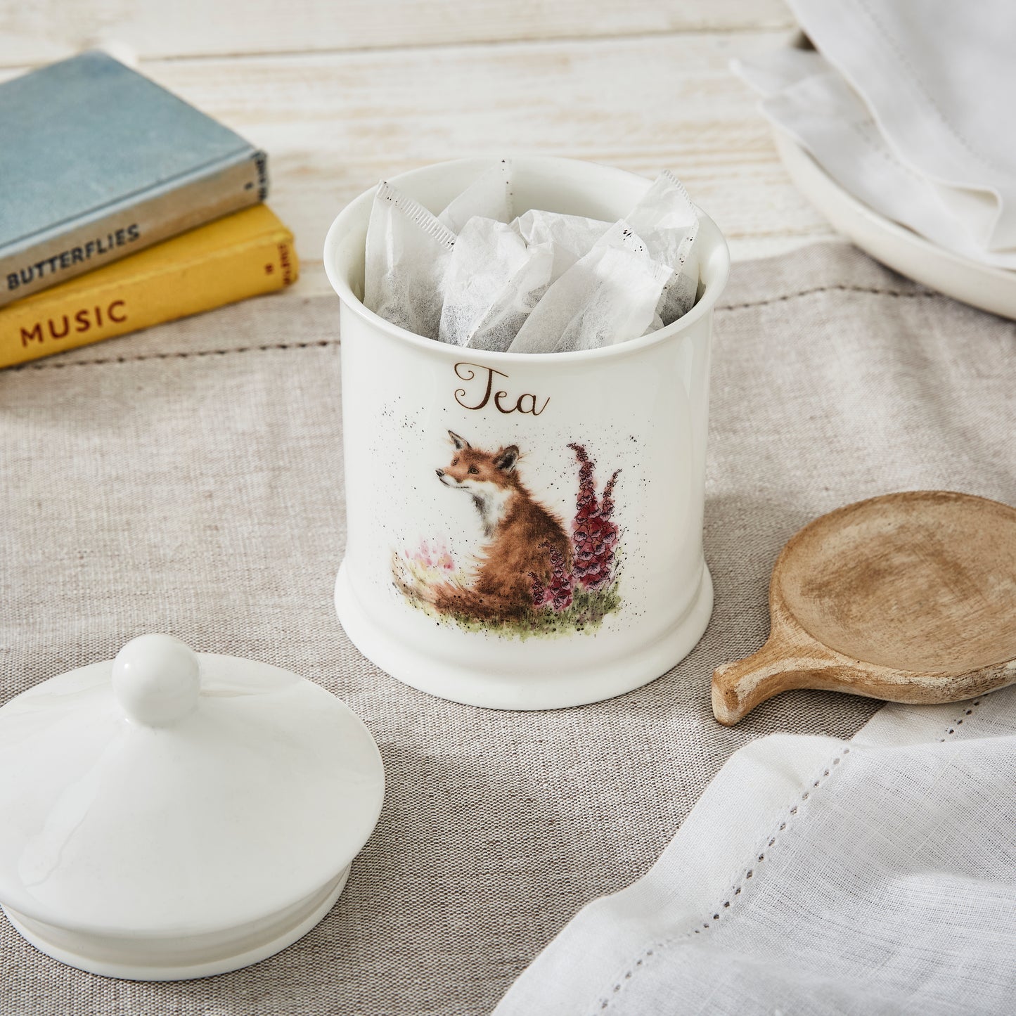 Royal Worcester Wrendale Designs Tea Canister Fox
