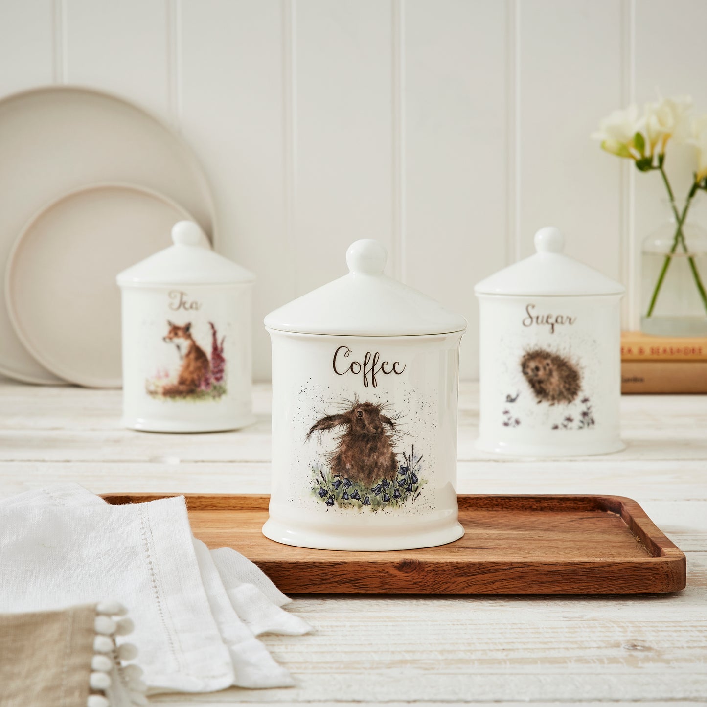 Royal Worcester Wrendale Designs Coffee Canister Hare