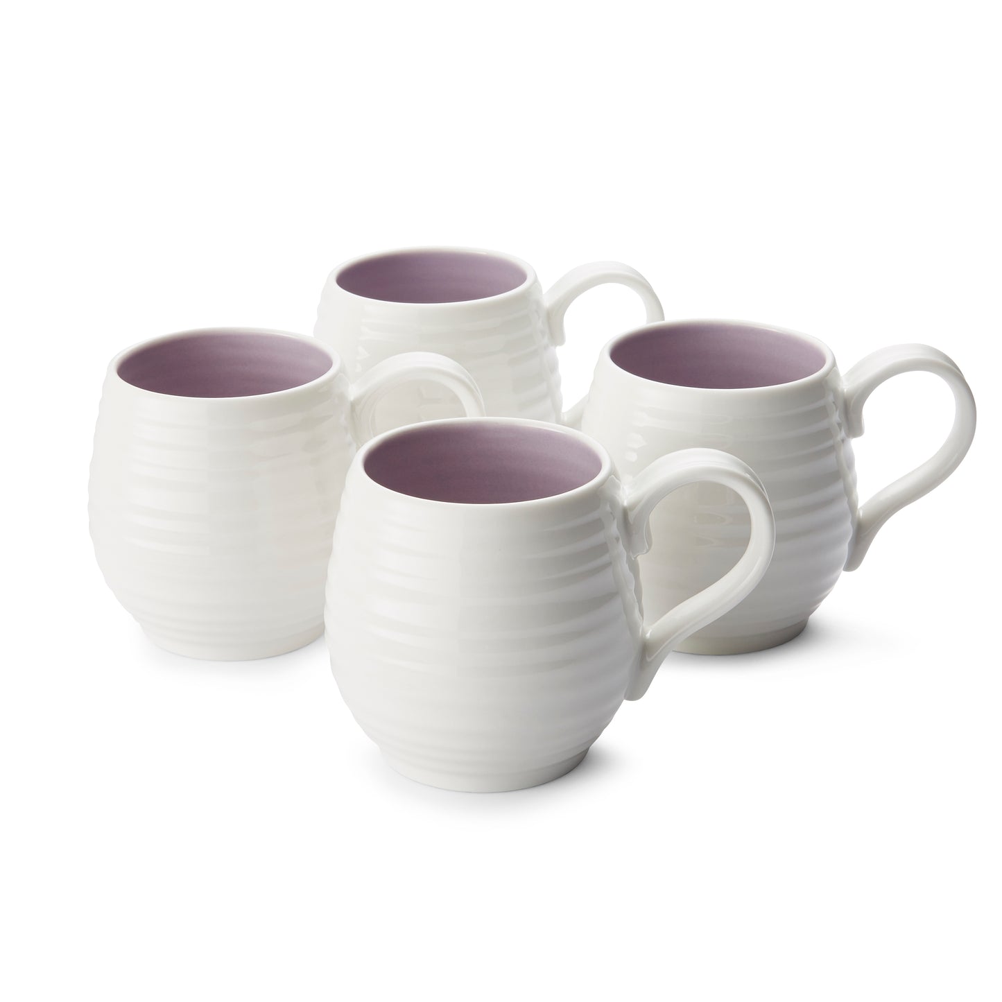 Sophie Conran For Portmeirion Honey Pot Mulberry 10oz Barrel Mug Set of 4