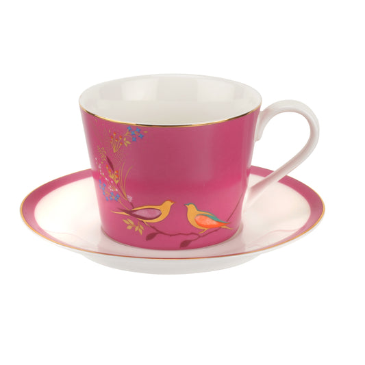 Sara Miller London Portmeirion Chelsea Tea Cup & Saucer - Pink