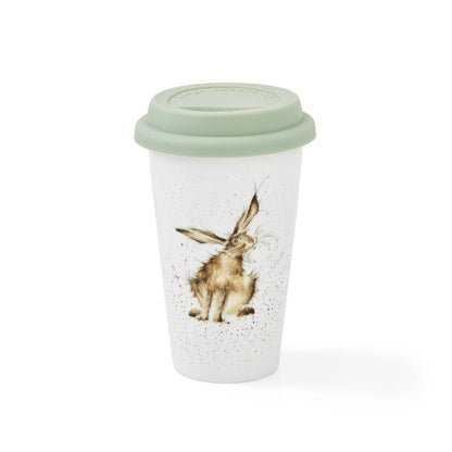 Royal Worcester Wrendale Designs Hare Travel Mug with Silicone Lid
