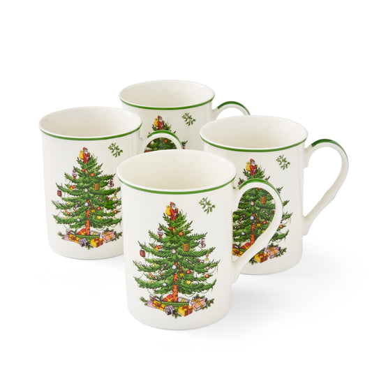 Spode Christmas Tree Mug Set of 4